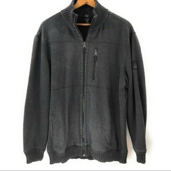 Calvin Klein Other - Calvin Klein Men’s Zip Up Gray Sweater, XXL
